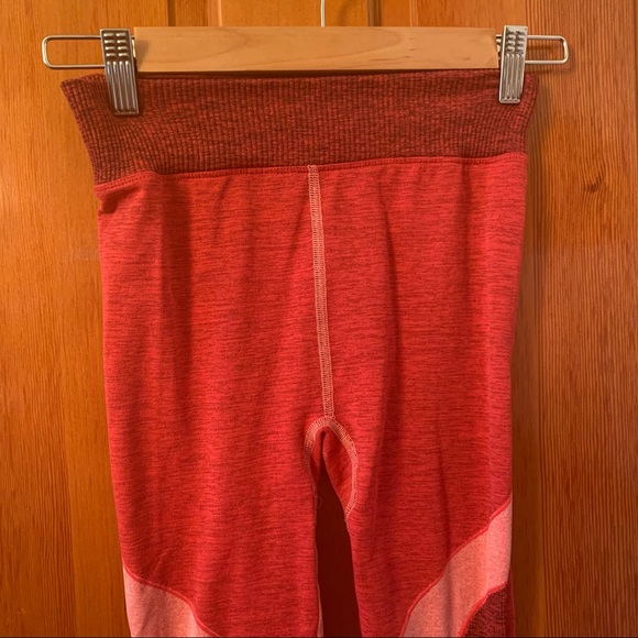 Free People Colorblock High Rise Pop Life Leggings and Top SET Pink Red - Picture 8 of 16